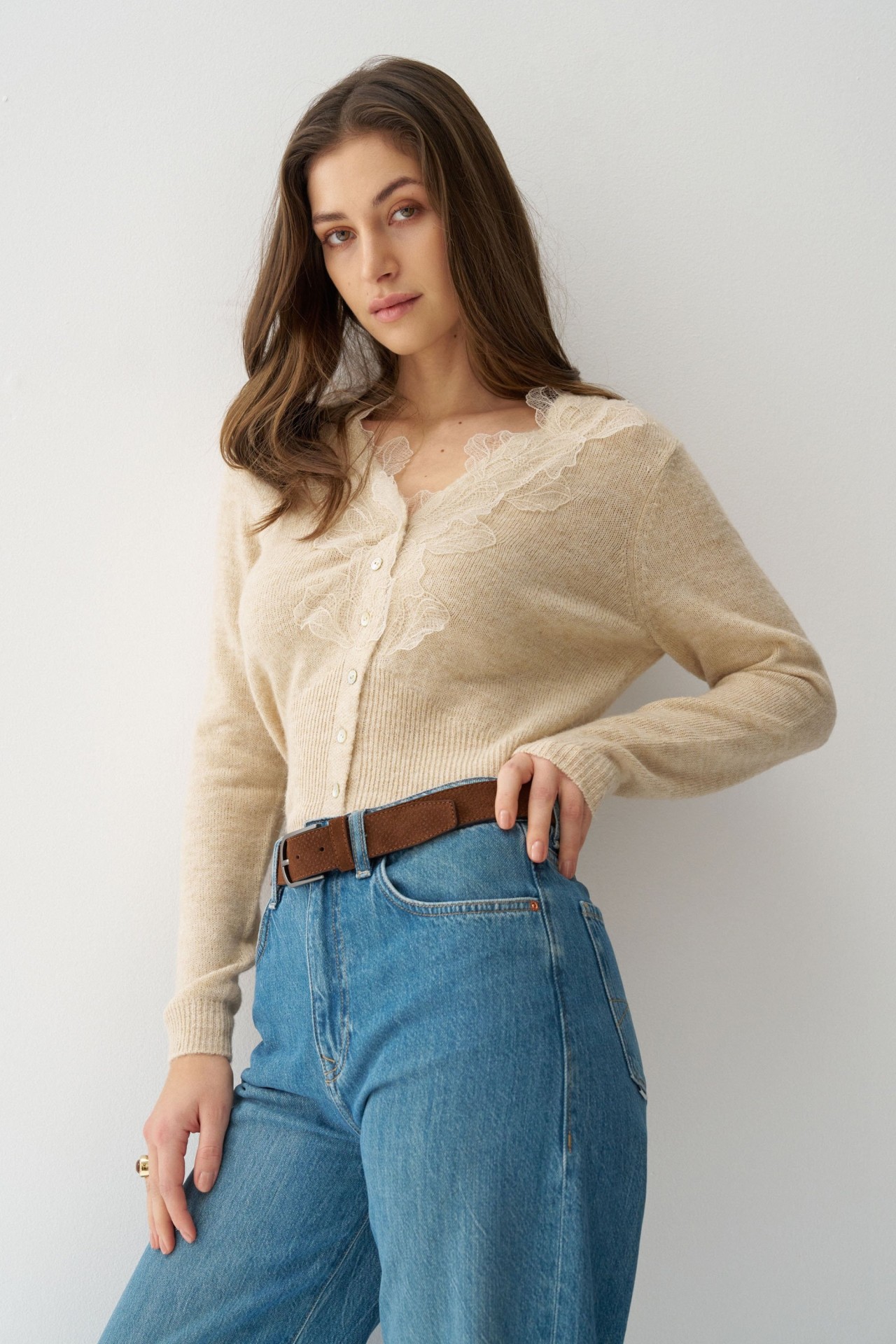 CARDIGAN COM RENDA