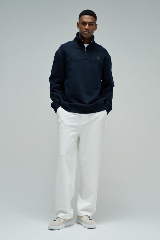 SWEATSHIRT COM MEIO FECHO