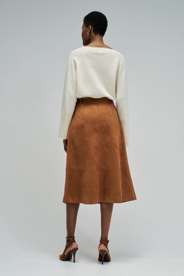 FALDA MIDI EFECTO ANTE