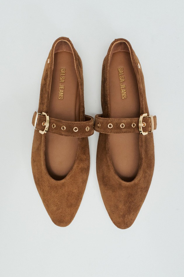 SUEDE BALLET FLATS