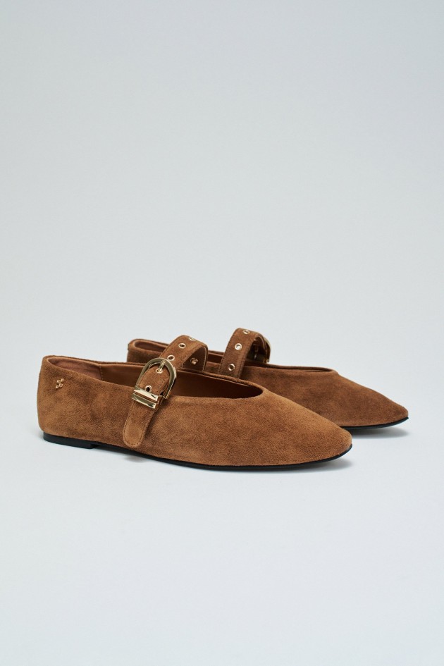 SUEDE BALLET FLATS