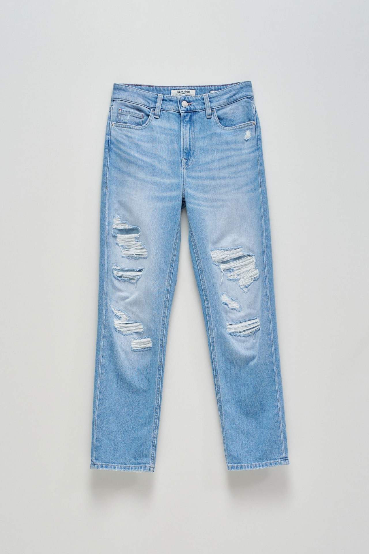 VAQUEROS TRUE CROPPED SLIM CON ROTOS