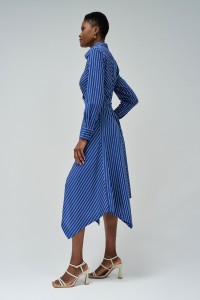VESTIDO MIDI ASSIM�TRICO