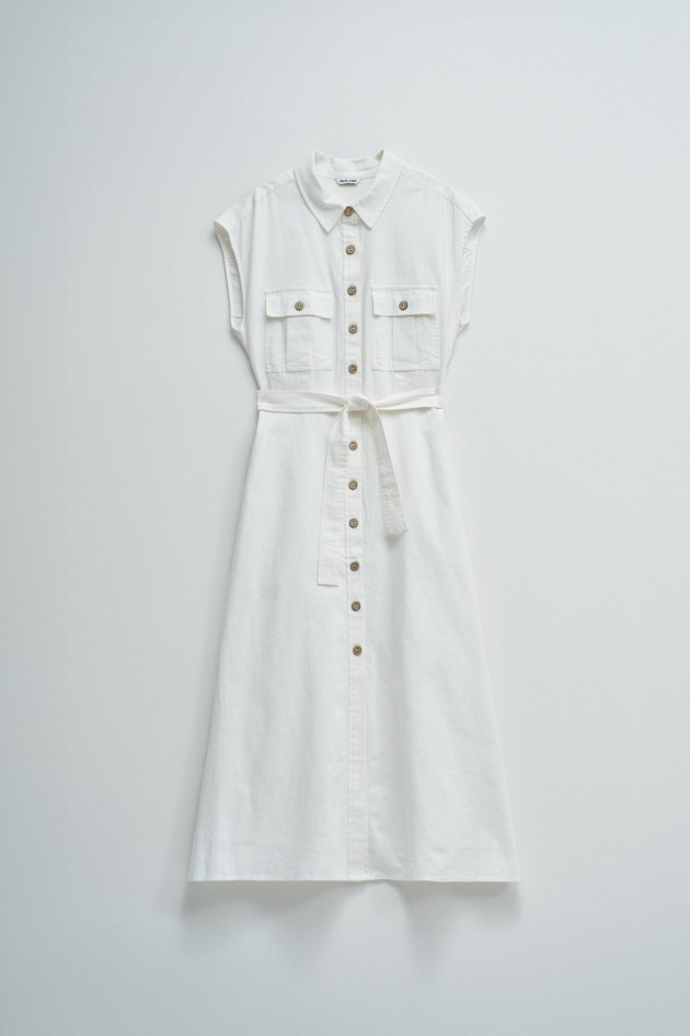 ROBE MIDI EN LIN