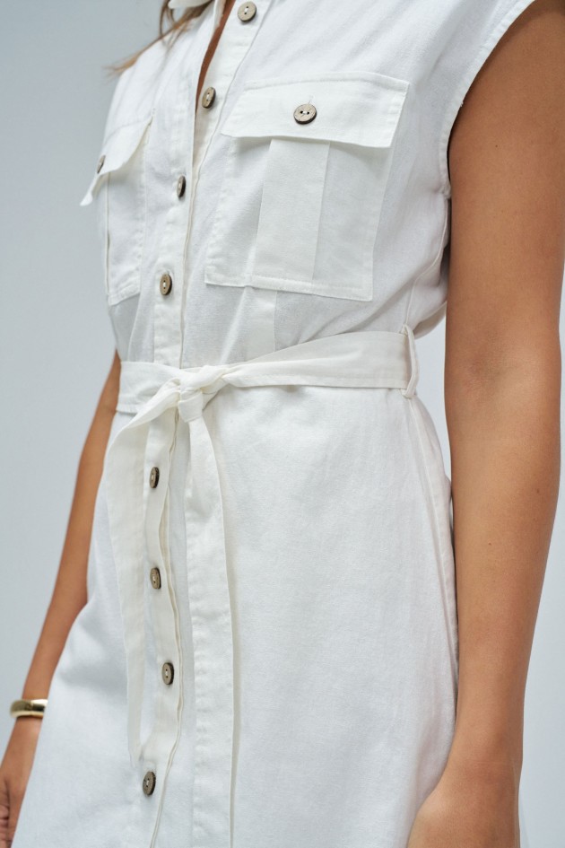 ROBE MIDI EN LIN