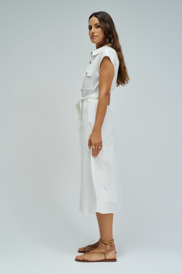 ROBE MIDI EN LIN