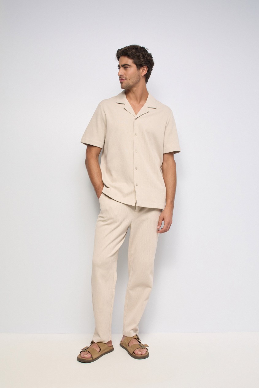CAMISA DE MANGA CORTA TEXTURIZADA