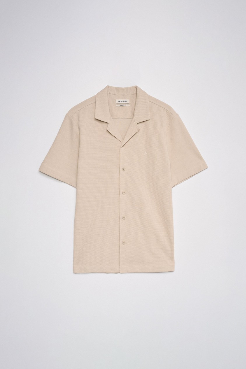 CAMISA DE MANGA CORTA TEXTURIZADA