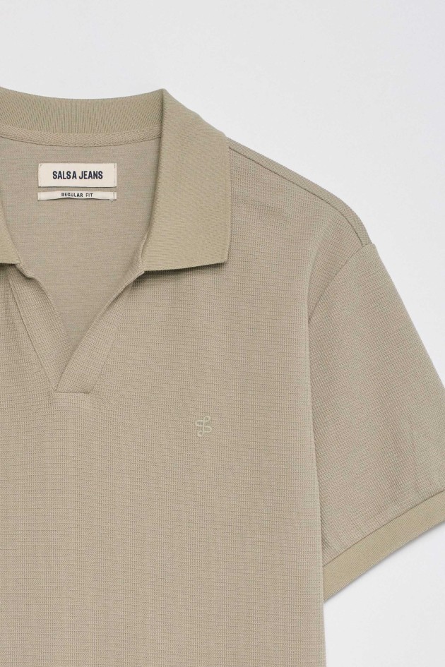 STRUKTURIERTES POLOSHIRT