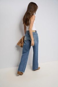 LOW RISE WIDE JEANS