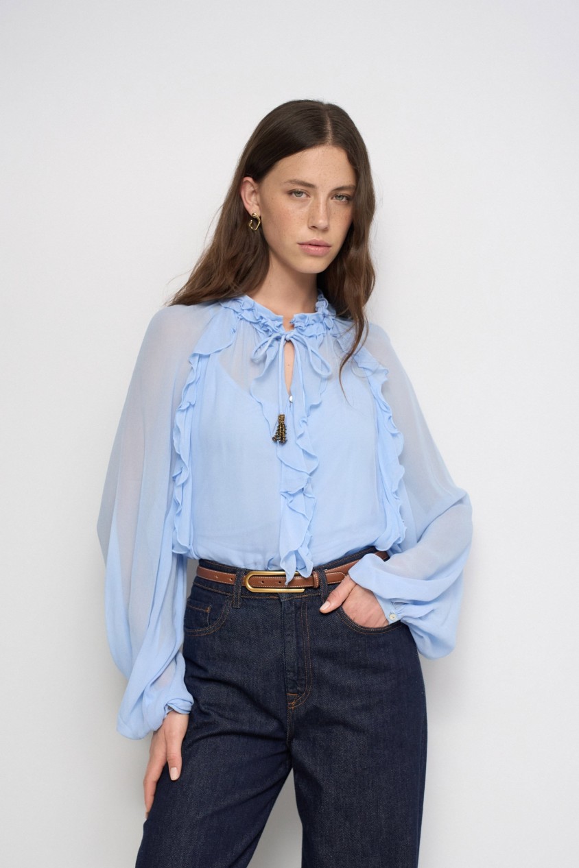 BLOUSE MET RUCHES