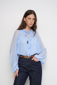 BLOUSE MET RUCHES