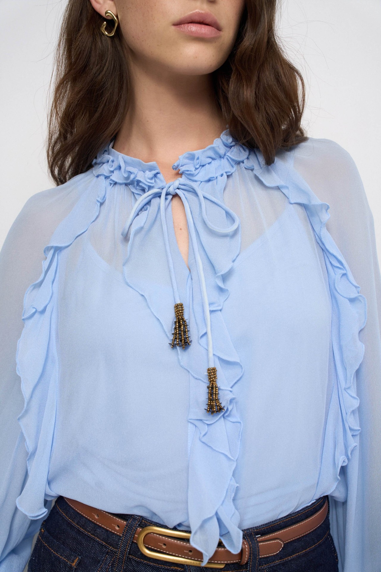 BLOUSE MET RUCHES