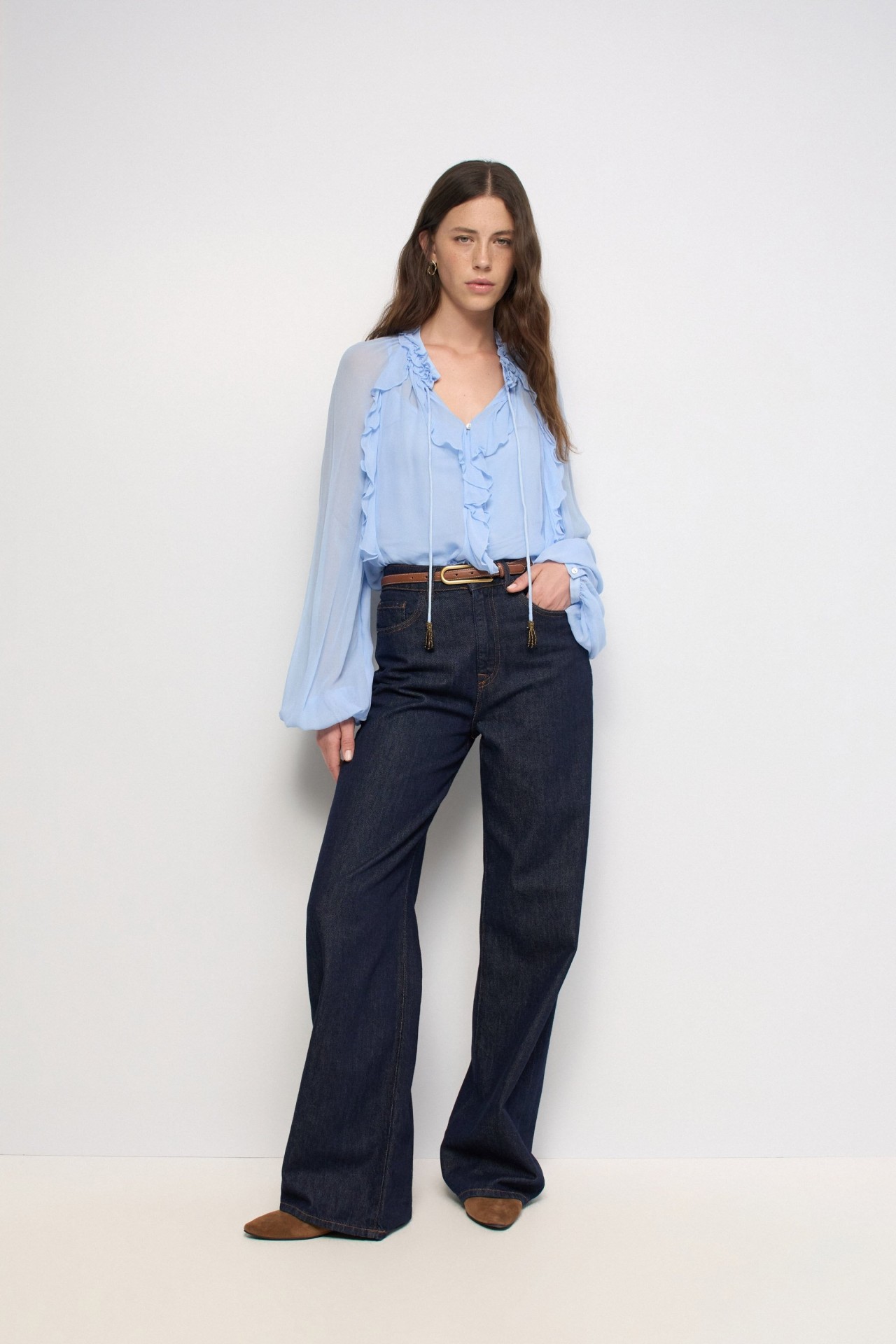 BLOUSE MET RUCHES