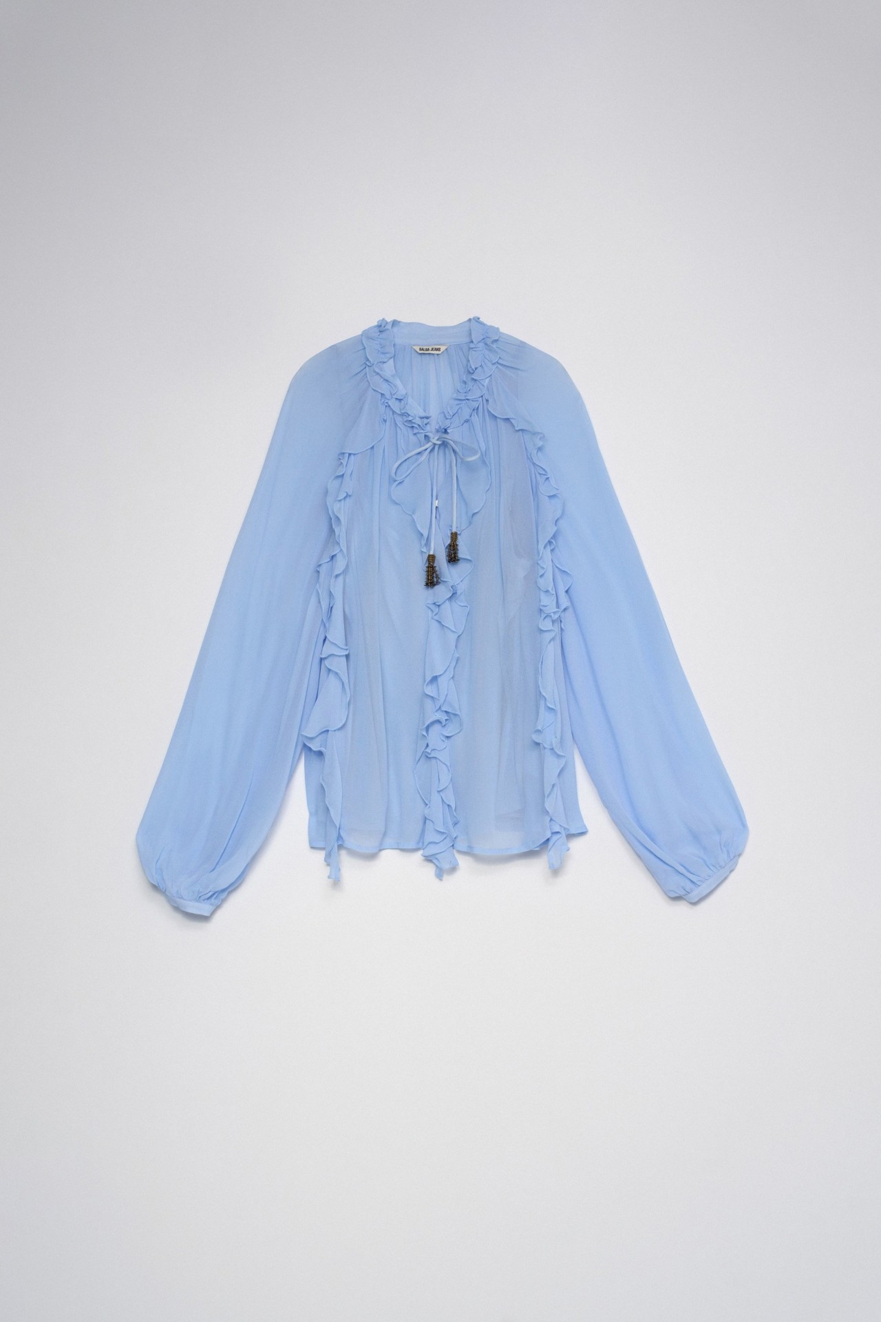 BLUSE MIT VOLANTS