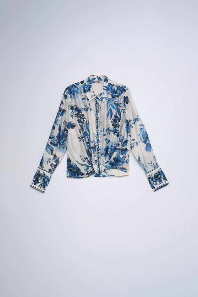 BLUSA COM PADRÃO FLORAL