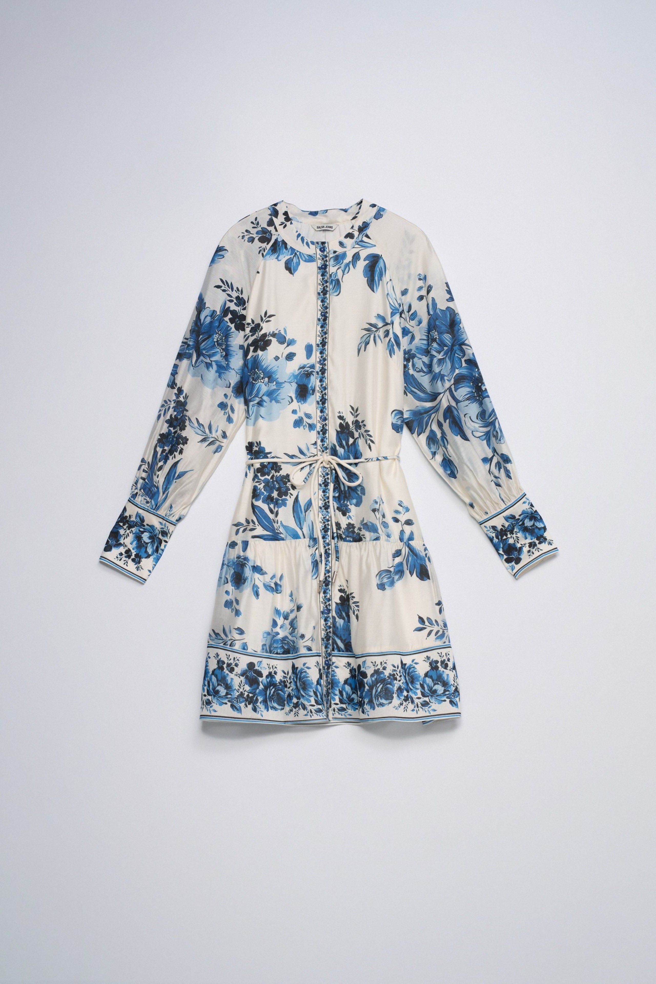 HEMDBLUSENKLEID MIT BLUMENMUSTER