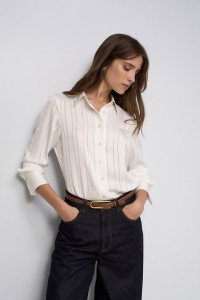 CAMISA SATINADA DE RAYAS