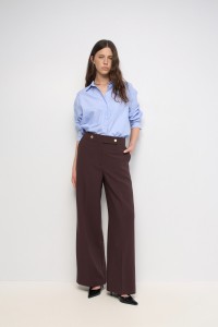 PANTALONES DE TEJIDO DE PIERNA WIDE