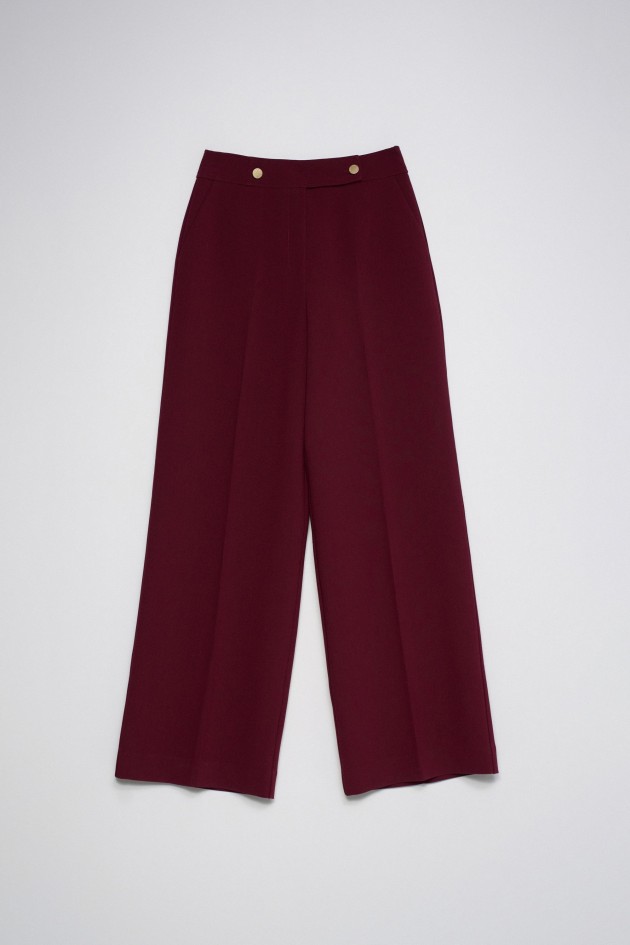PANTALONES DE TEJIDO DE PIERNA WIDE
