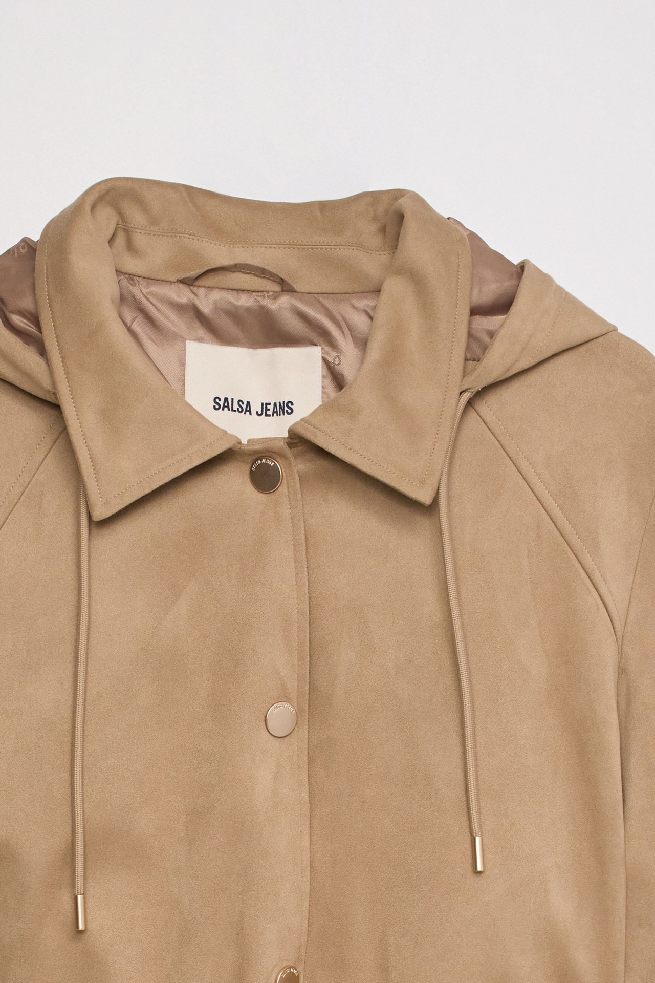 SUEDE-EFFECT PARKA