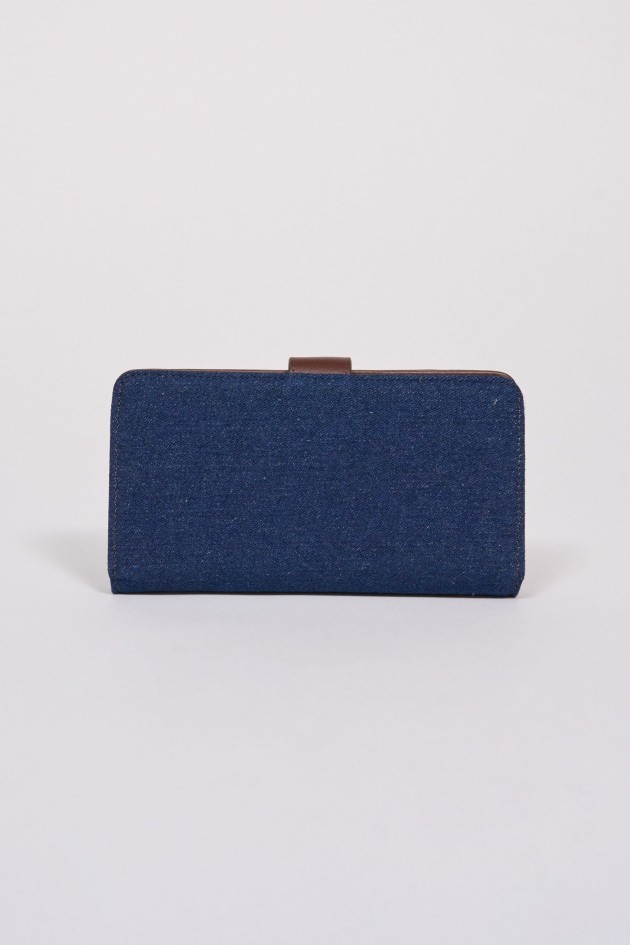 CARTEIRA EM DENIM E POLIPELE