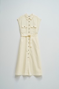 VESTIDO MIDI COM LINHO