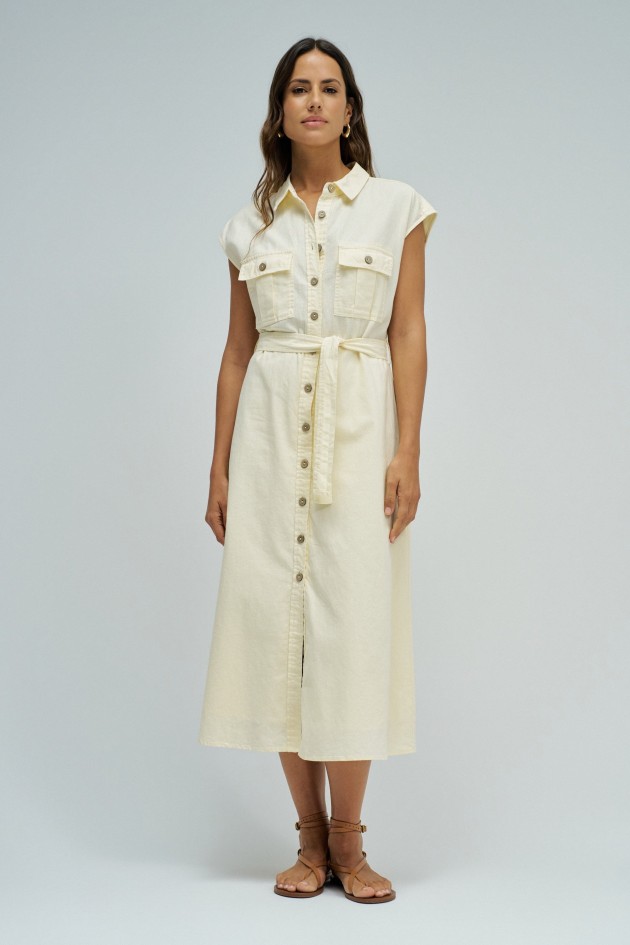 ROBE MIDI EN LIN