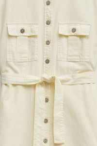 VESTIDO MIDI COM LINHO