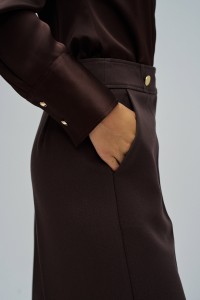FABRIC TROUSERS WITH WIDE LEG