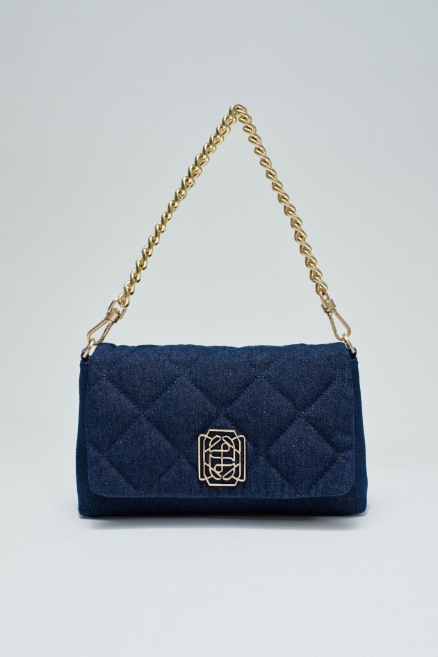 MALA ACOLCHOADA EM DENIM
