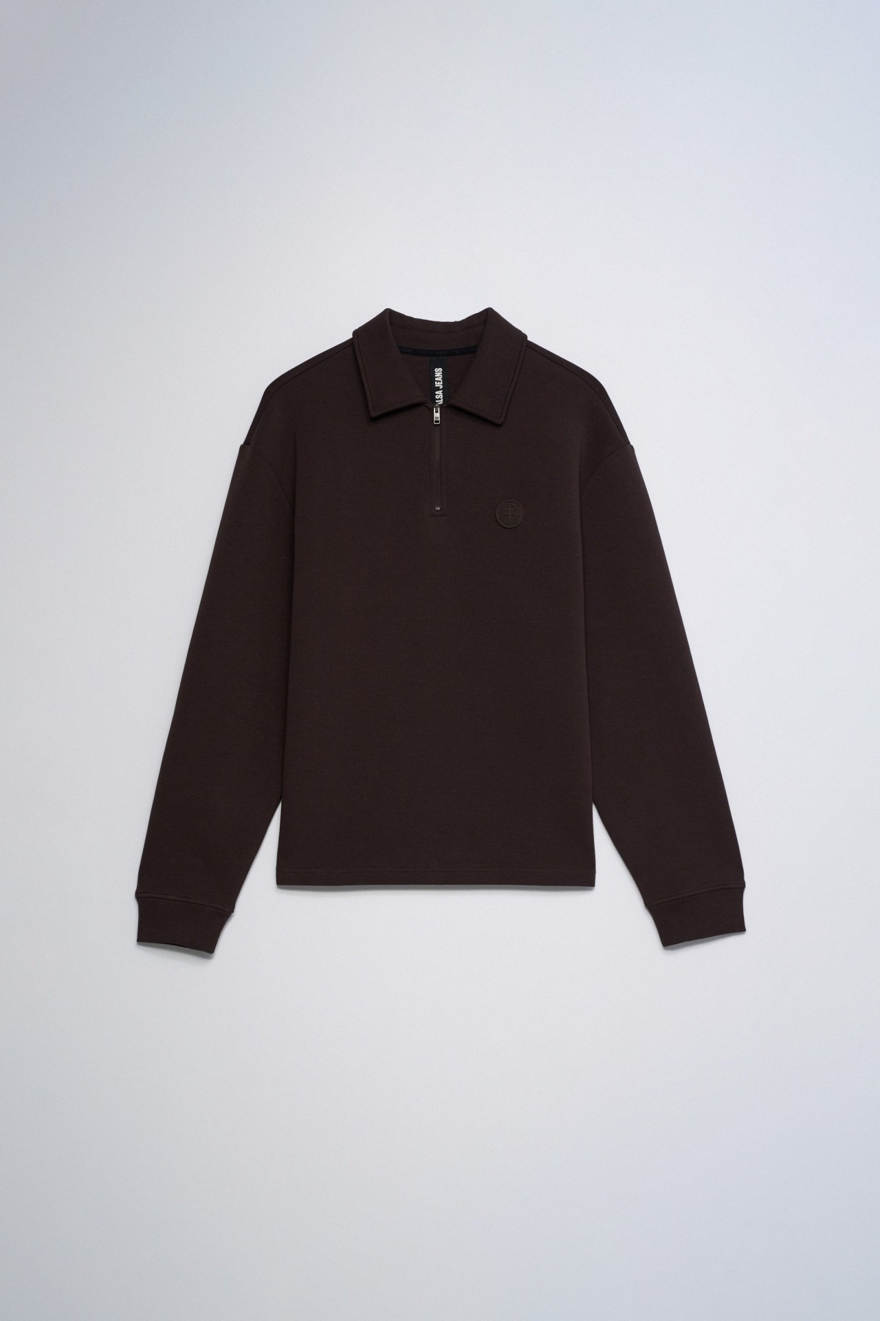 HALF-ZIP KNITTED SWEATSHIRT