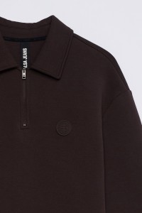 HALF-ZIP KNITTED SWEATSHIRT