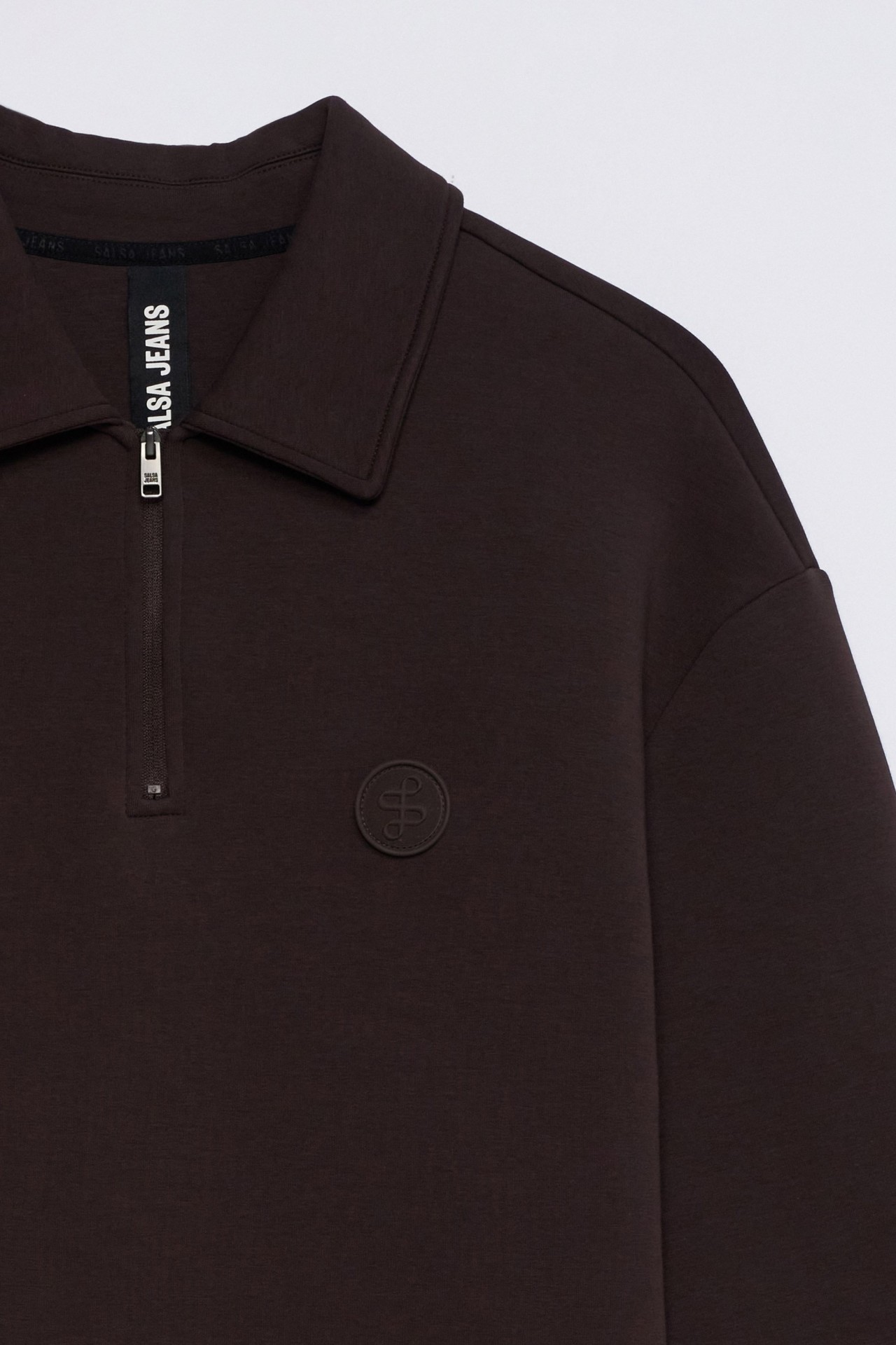 HALF-ZIP KNITTED SWEATSHIRT