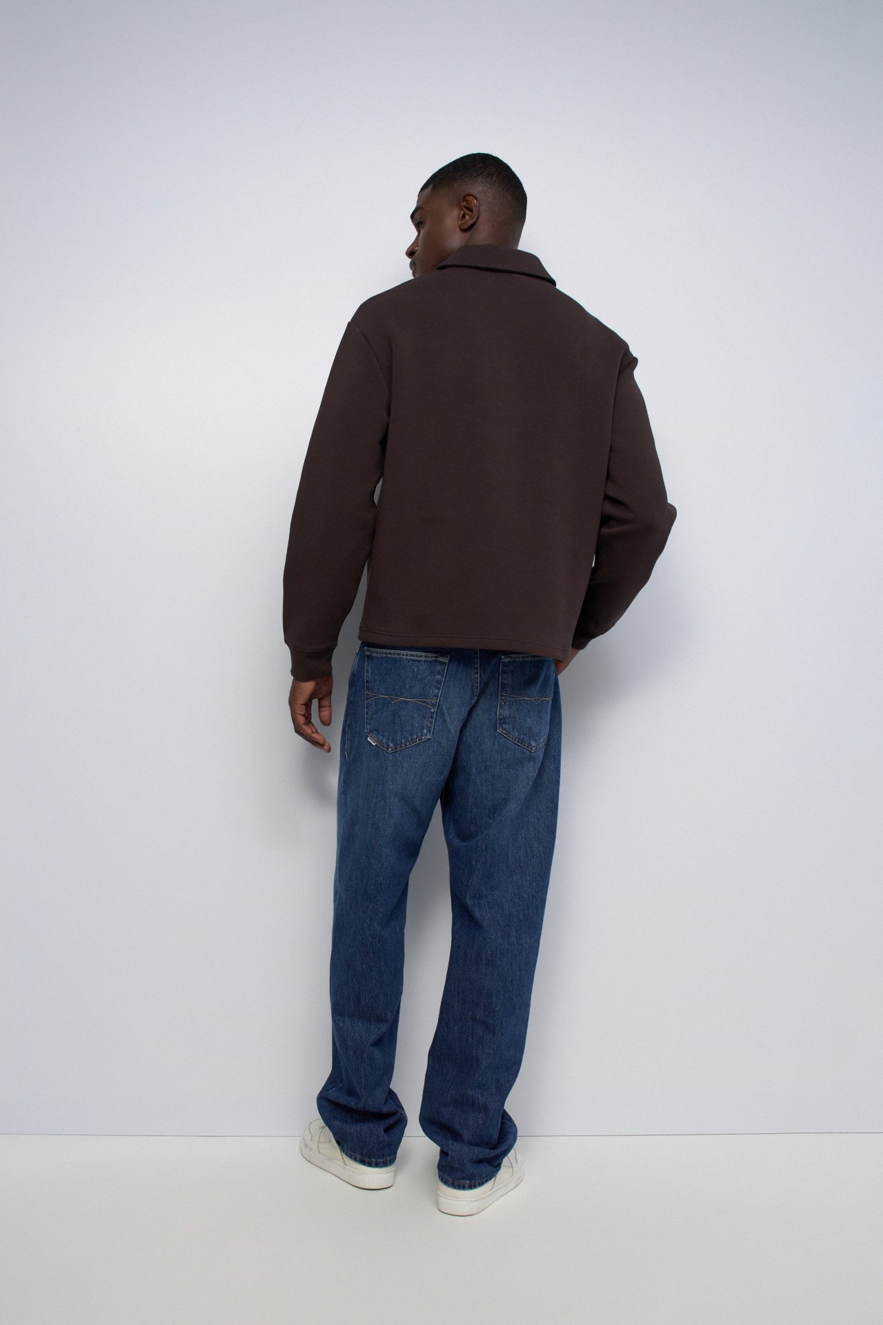HALF-ZIP KNITTED SWEATSHIRT