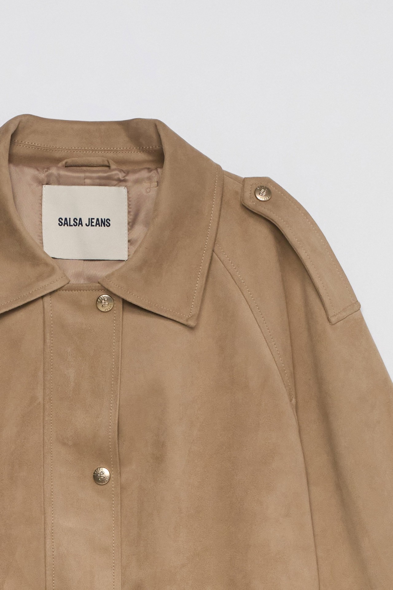SUEDE-EFFECT PARKA