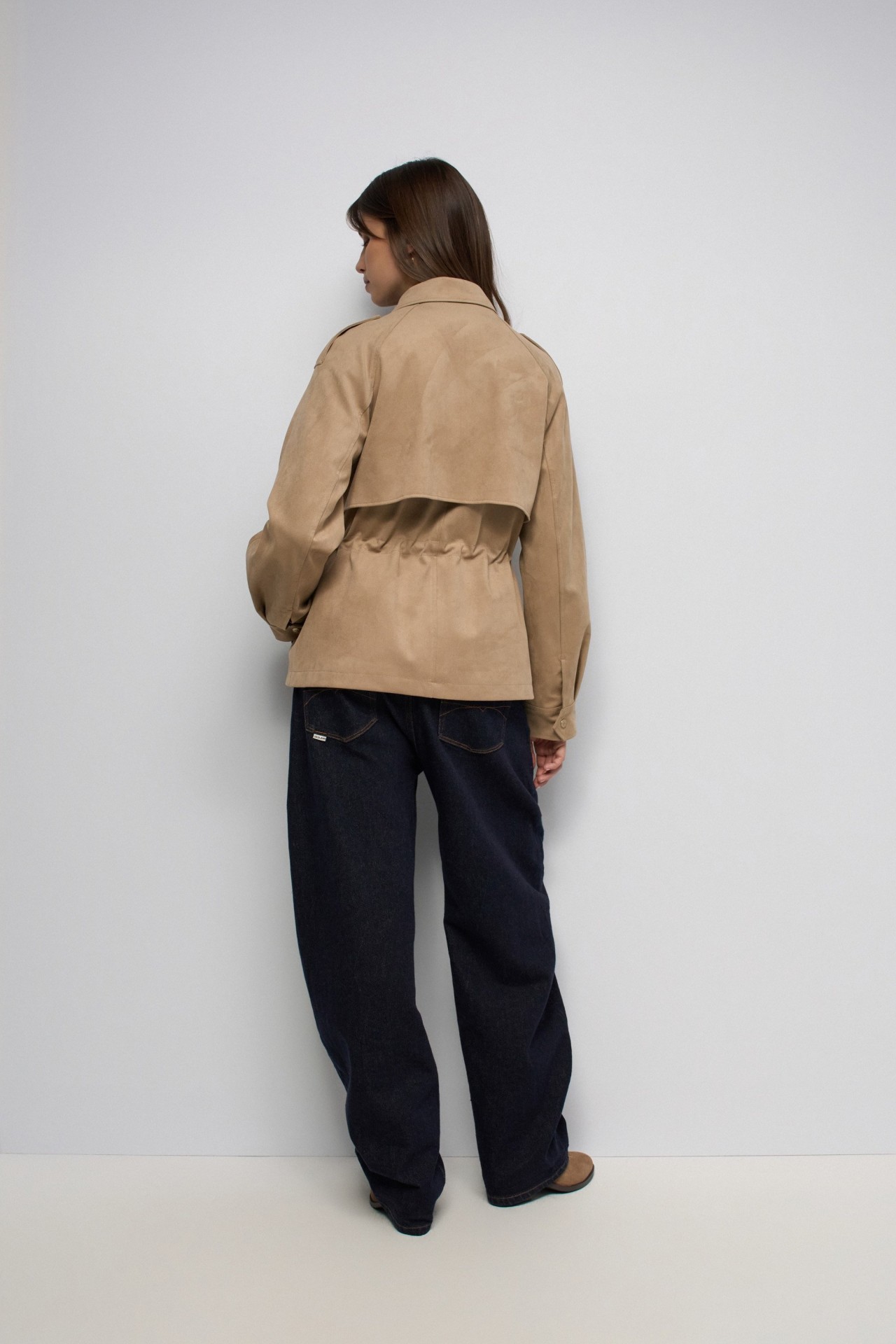 SUEDE-EFFECT PARKA