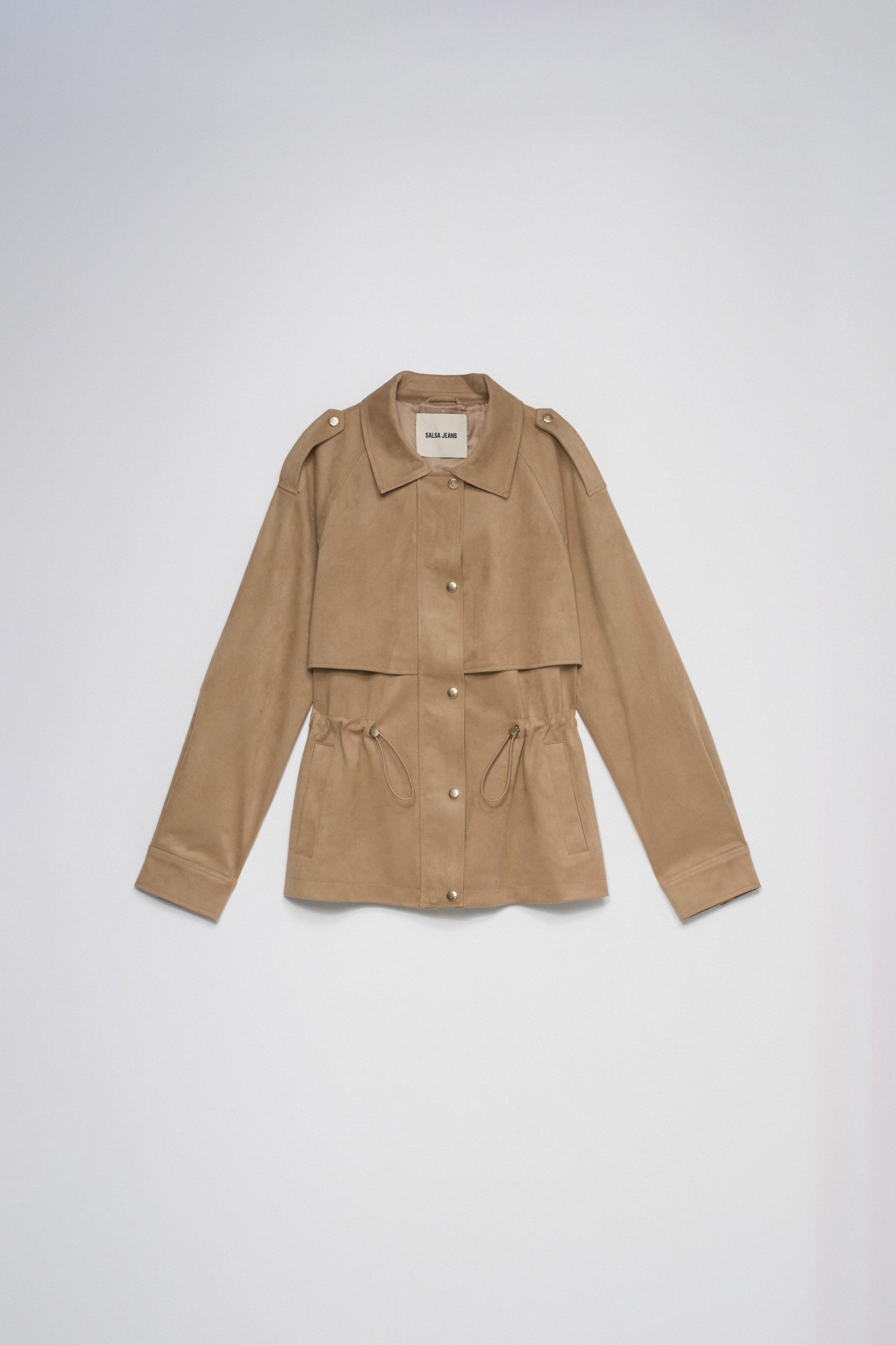 SUEDE-EFFECT PARKA