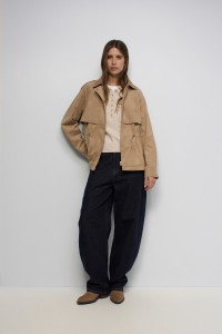 SUEDE-EFFECT PARKA