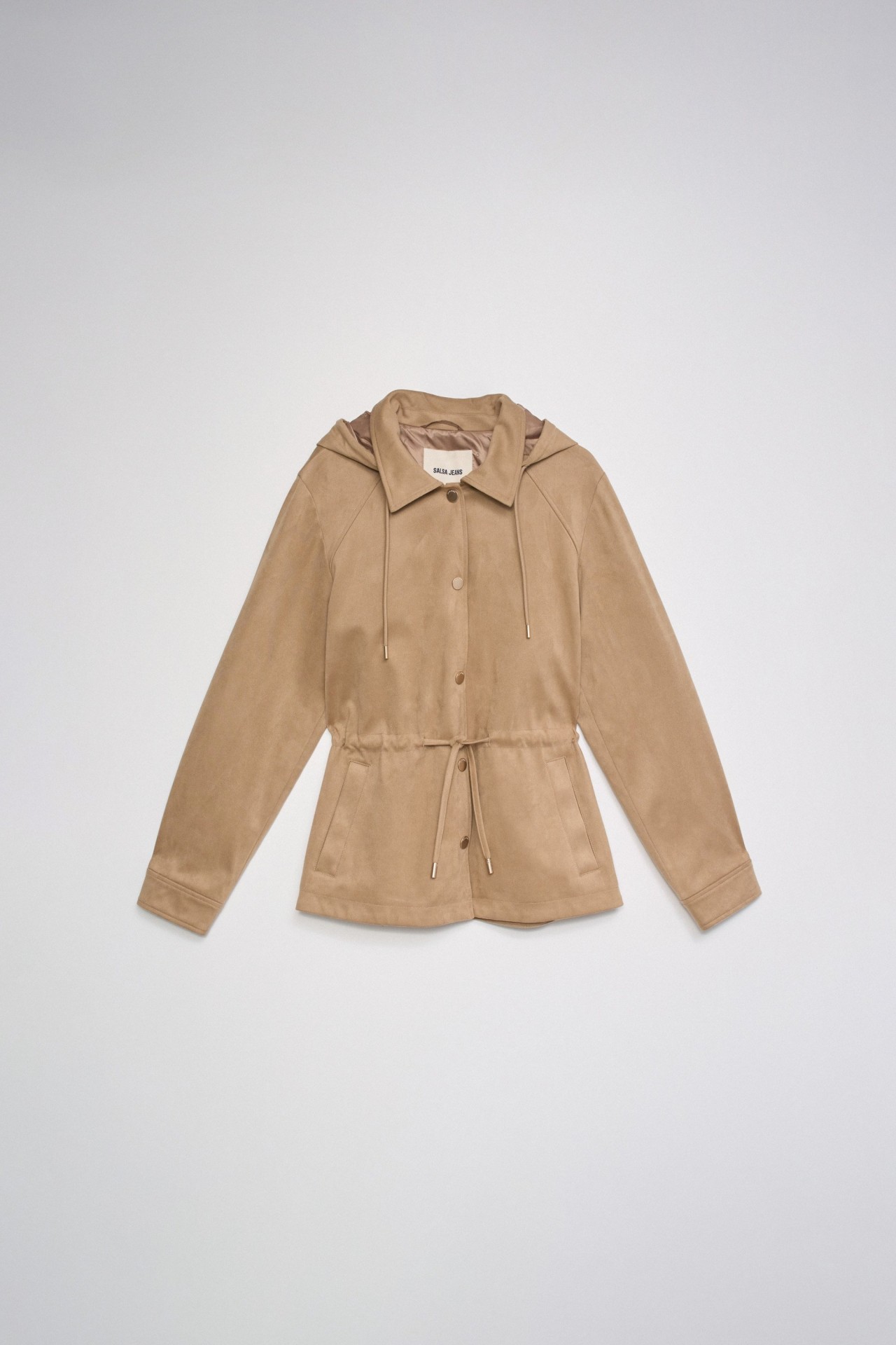 SUEDE-EFFECT PARKA