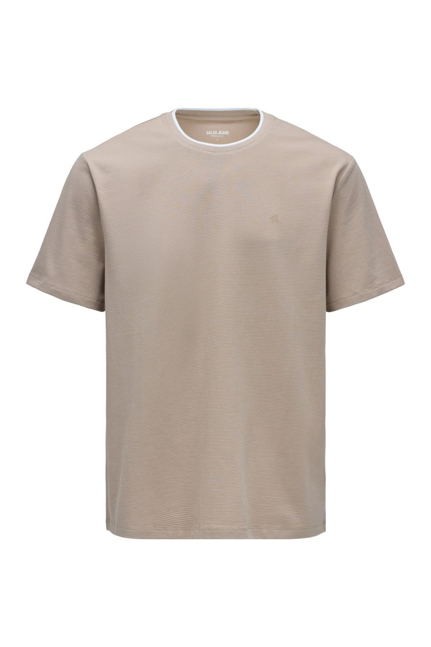 OUTLET TEXTURED BASIC, MEDIUM BROWN, XXL