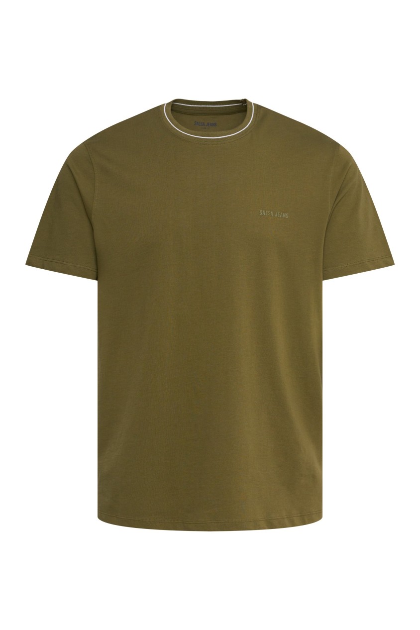 OUTLET BSC SOLID SLIM T, DARK GREEN, XXL