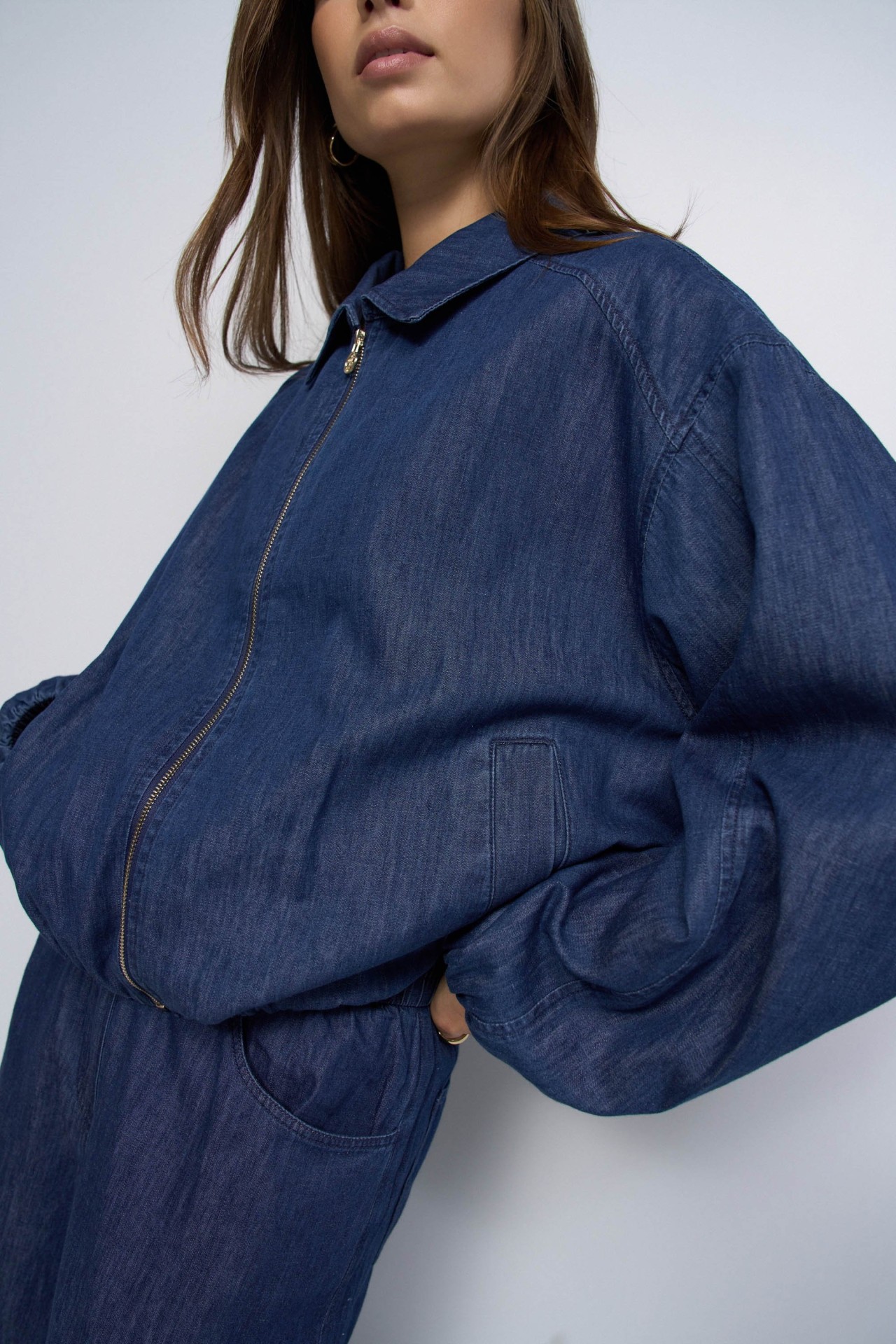 DENIM BOMBER