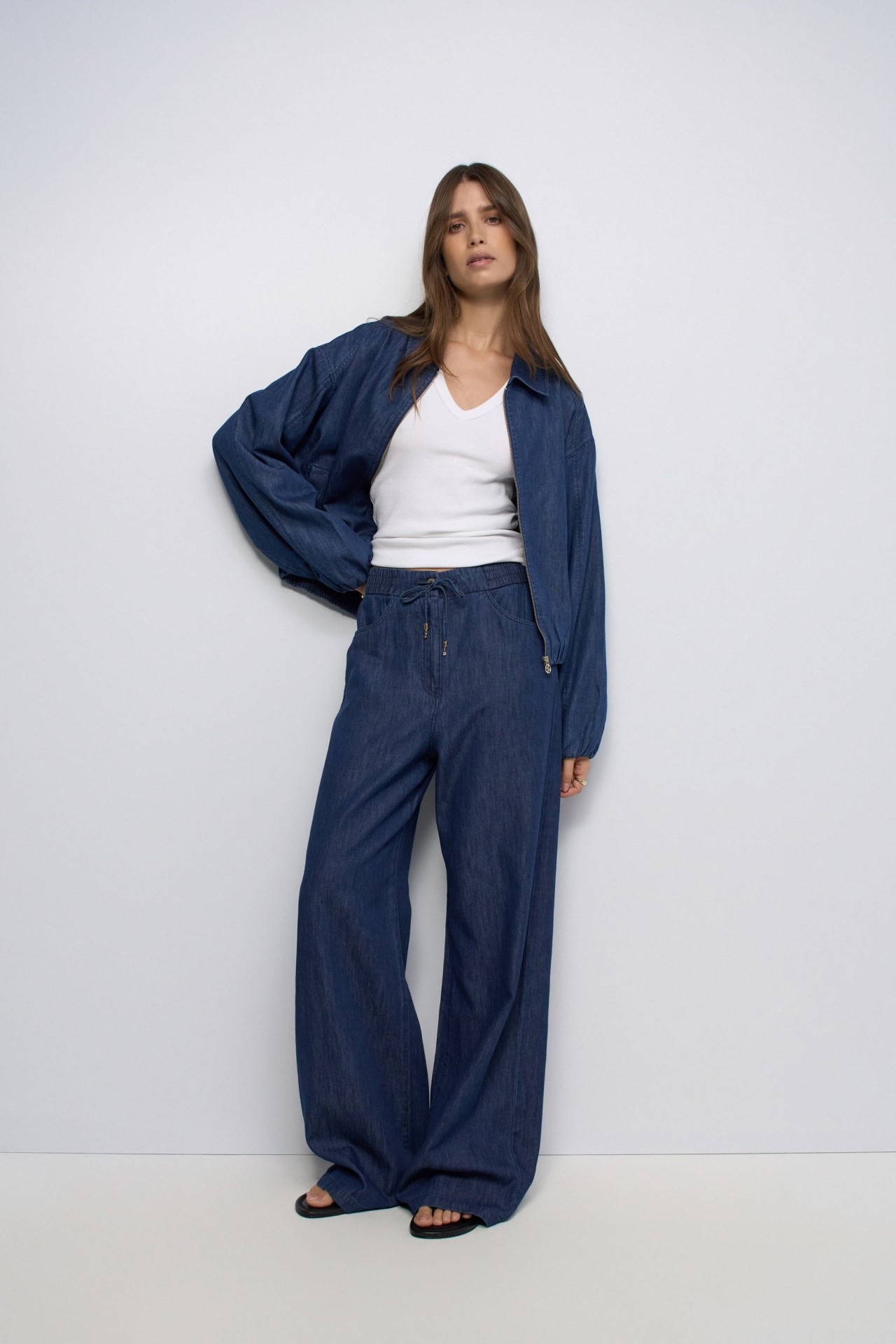 DENIM BOMBER