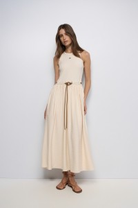 ROBE AVEC M�LANGE DE MATI�RES
