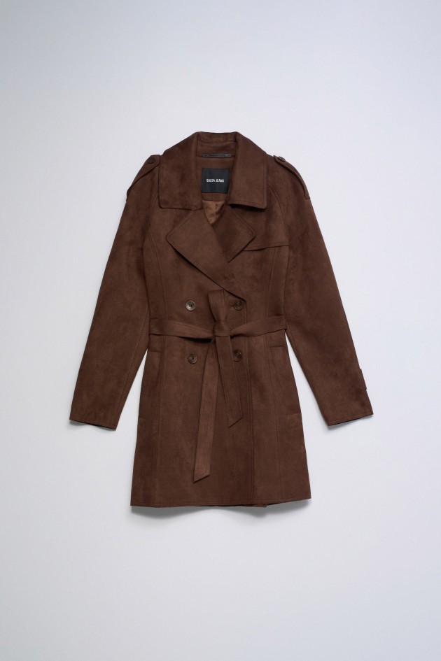 TRENCH COAT EFEITO SUEDE