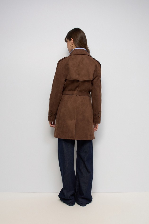 TRENCH COAT EFEITO SUEDE