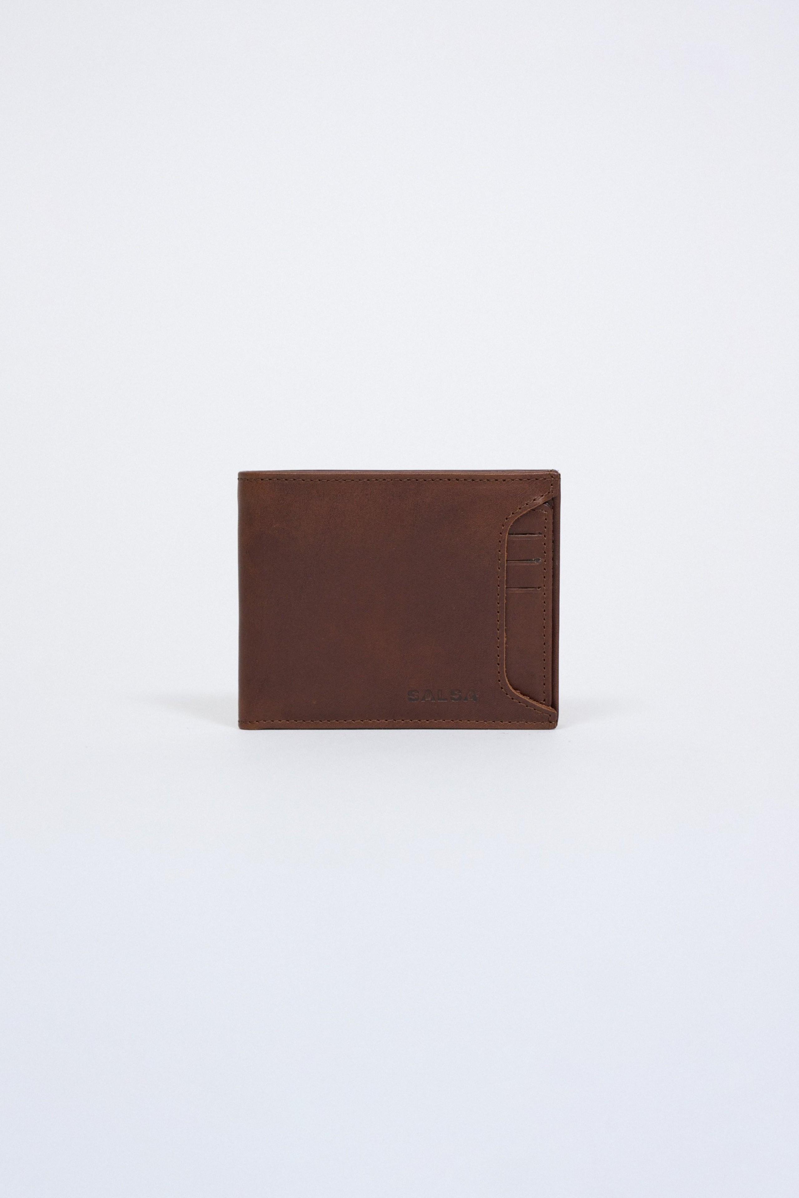 OUTLET LEATHER WALLE, DARK BROWN, UNIQUE