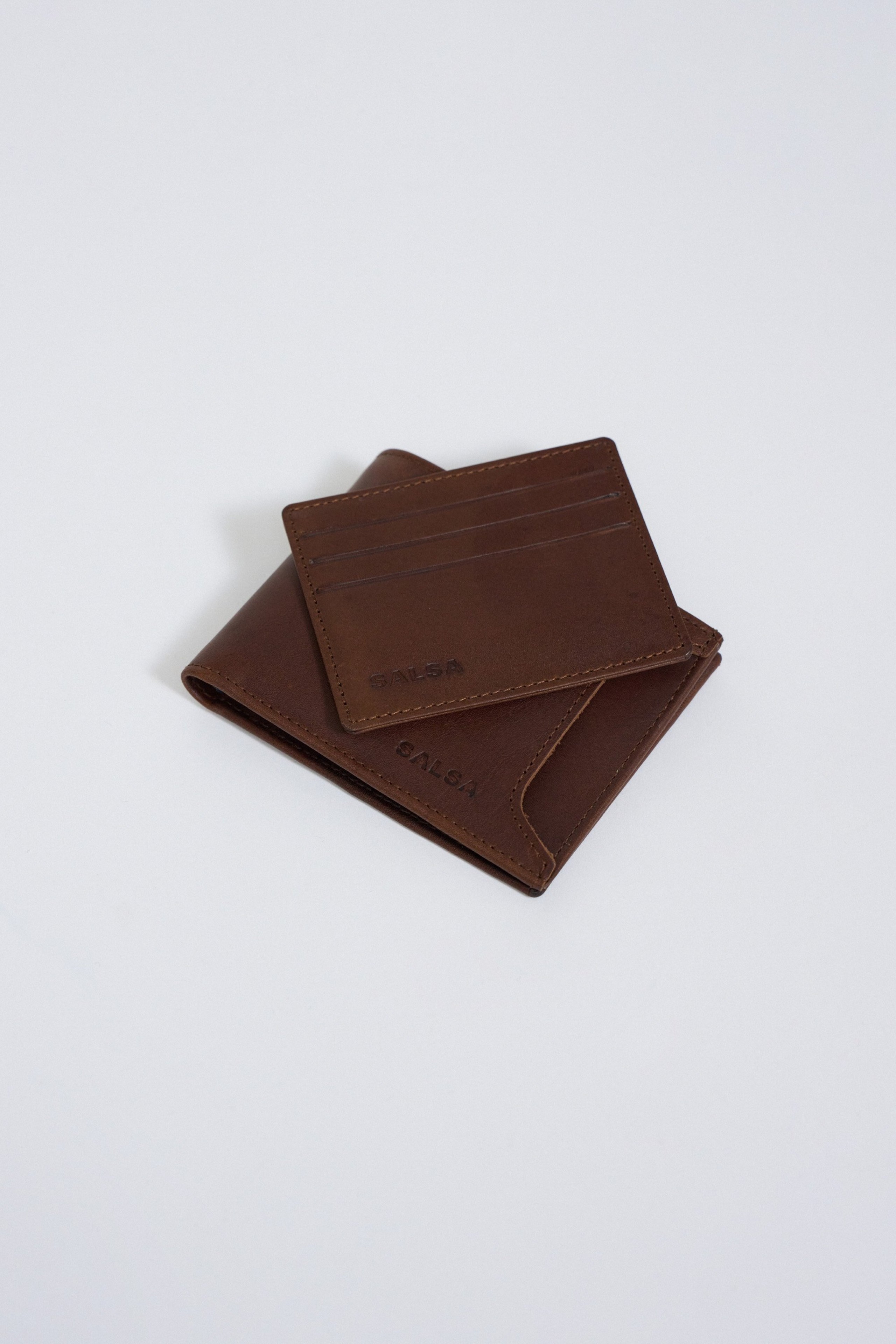 OUTLET LEATHER WALLE, DARK BROWN, UNIQUE
