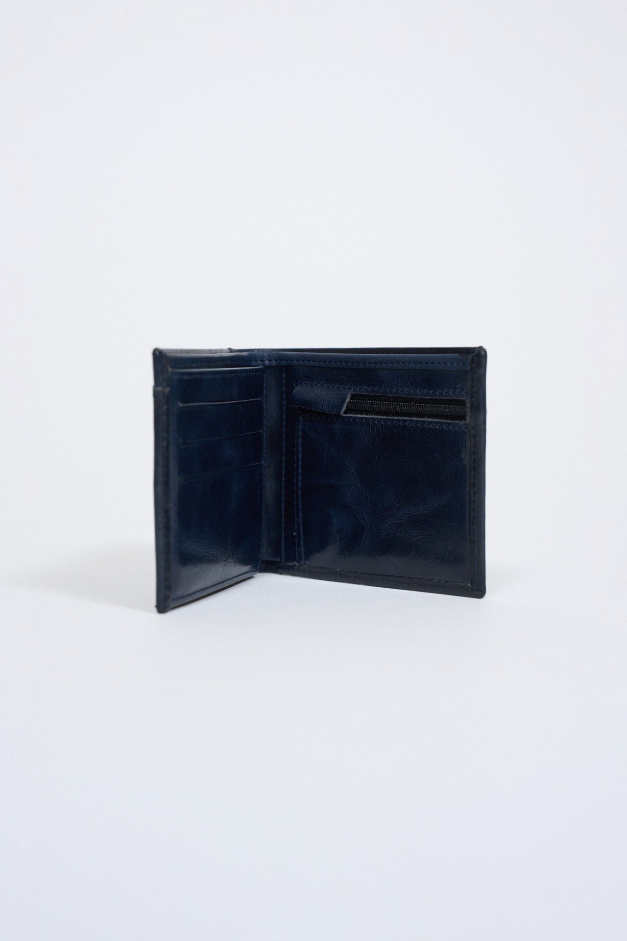 OUTLET LEATHER WAL, DARK BLUE V1, UNIQUE